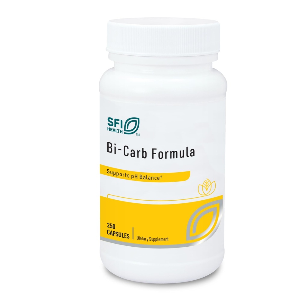 SFI Health Natriumbicarbonaat en Kaliumbicarbonaat Supplement - Belangrijkste componenten Help Gezonde pH (Acid/Base) Evenwicht - Gastro-intestinale ondersteuning - Bi-Carb Formule (250 capsules)