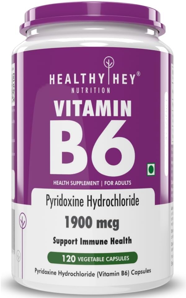 Vitamine B6 Pyridoxine -120 Veg. Capsules