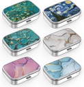 Pill Box 2 Compartiment kleine pil geval,Portable voor Pocket of Purse pil Organizer Pillencontainer houder om vitamines, medicijnen, visolie en supplementen(6PCS)