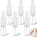 6 stuks Clear Nasal Spray Bottles, 10ml Lege Spray Bottle Hervulbare Atomiser Kleine mist Sprayers met Press Spray Head Plastic Spray Container voor essentiële oliën, Wound Desinfectiemiddel