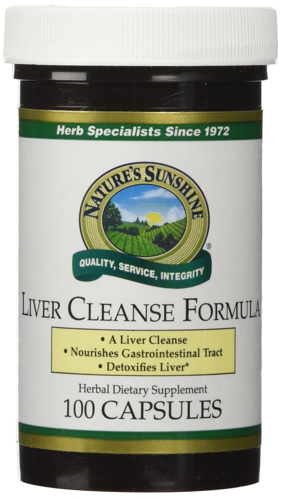 Nature's Sunshine Liver Cleanse Formula, 100 Capsules Een mengsel van kruiden Ontworpen om de lever en galblaas voeden door reiniging en ontgifting