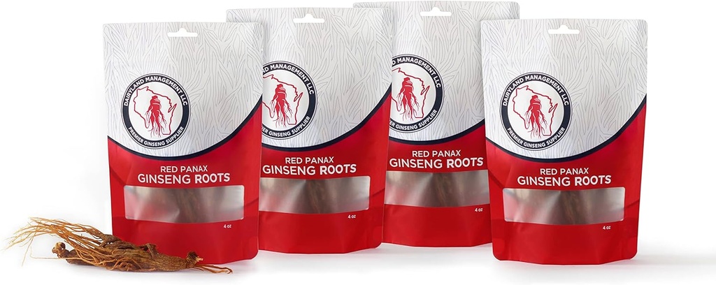 Dairyland Management LLC 16 oz Pack of Korean Panax Ginseng Root - Authentic Panax Ginseng - Non-GMO, Glutenvrije Ginseng Root - Gebruik Ginseng in soep, thee, congee