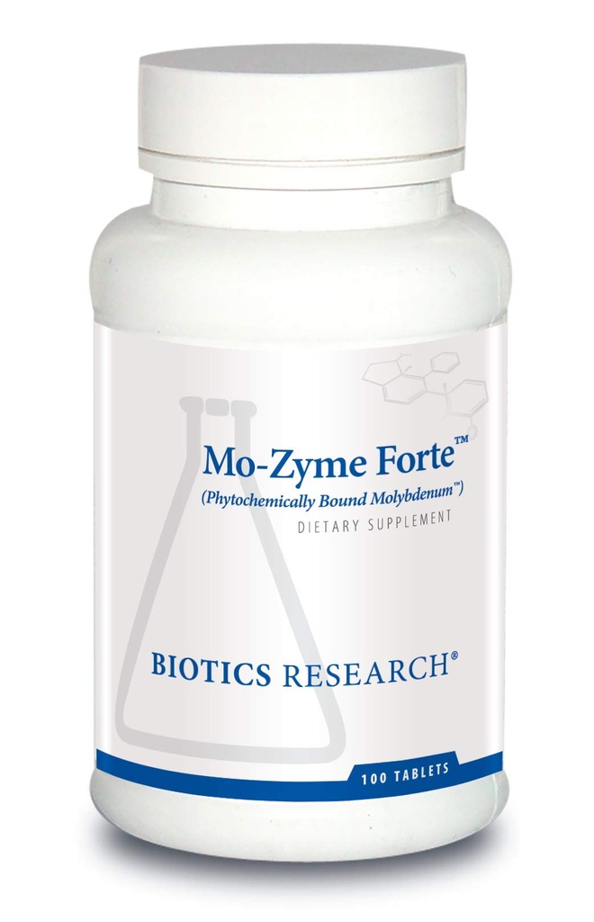 Biotica Onderzoek MoZyme Forte Molybdenum 150 mcg, Leverondersteuning, Ontgifting, Essentiële Trace Element, Gezond Metabolisme, Antioxidant Ondersteuning 100 tabletten