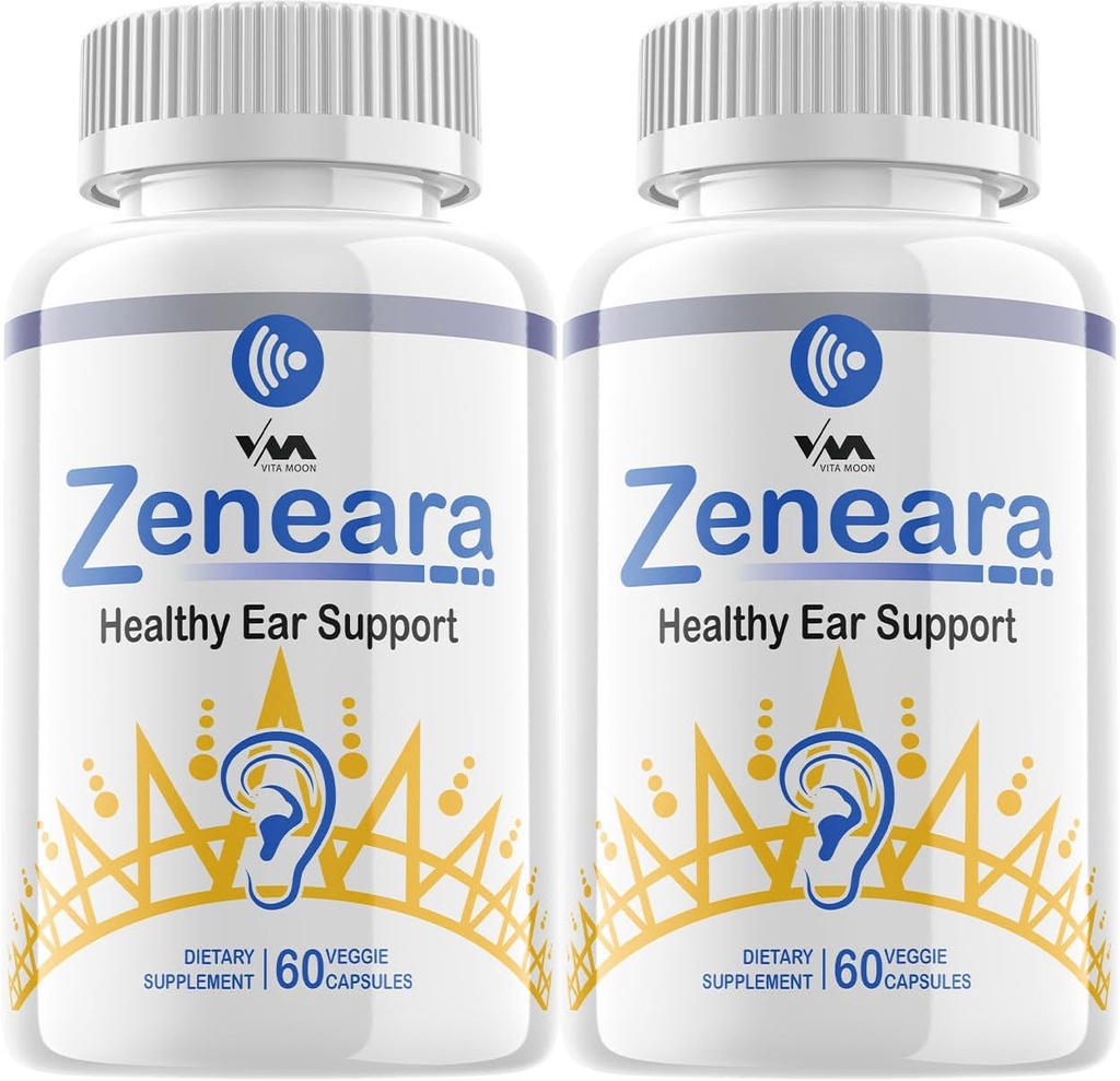(2 Pack) Zeneara - Geavanceerde Formule Gezonde Oorondersteuning, Gehoorgezondheid en Wellness, 120 capsules