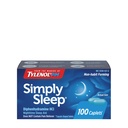 Tylenol Simply Sleep Nighttime Slaaphulp Caplets, 25 mg Difenhydramine HCl, Non-Habit vormen slaaphulp voor volwassenen, 100 Tellen