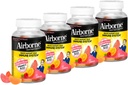 Airborne 750mg Vitamin C Immune Support Supplement Gummies for Adults, Assorted Fruit Flavor, Gluten Free Crafted Blend with Powerful Antioxidants Vitamins A C & E, 42 Gummies (4 Pack)