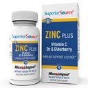 Superior Bron Zink Plus - Immuun systeem gezondheid ondersteuning Supplement - Vitamine C, Vlierbes & Vitamine D3-90 Instant Solution Tablets