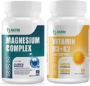 Magnesium Doorbraak Complex Supplement & Vitamine D3 K2 met MCT Oil 60 Softgels