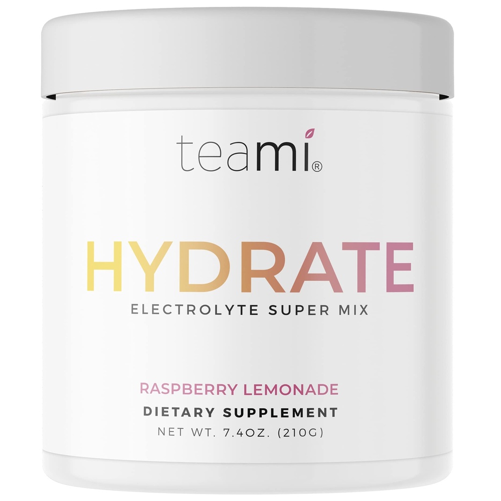 Teami Electrolytes Powder - Hydration Calcium, Magnesium, Chloride & Kalium Supplement 45 servies, Hydrate Electrolyte Powder Mix met Vitaminen & Minerals - Energy Ketones Drink, Keto Electrolytes