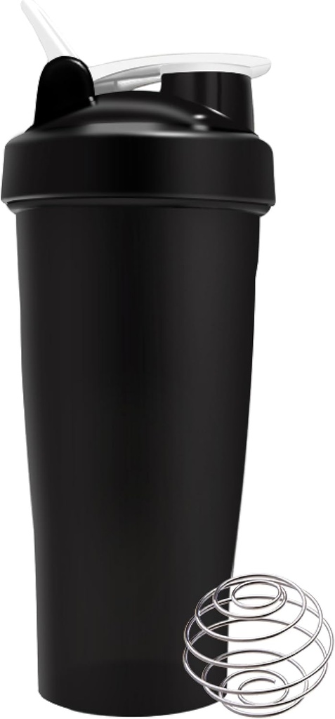 Proteïne Shaker Bottle for Gym - Pre Workout Protein Drink Shaker Cup 20 Fl oz, Vaatwasser Veilig, BPA & Phtalate gratis Shaker Bottle Blender, Gym Shaker voor eiwitshake - zwart of wit (Random Color)