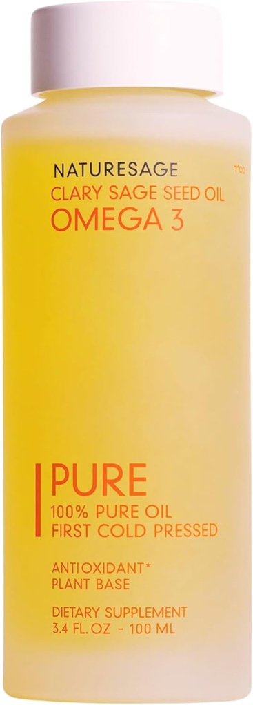 Pure Vegan Liquid Omega 3 Oil, Plant-Based Alternatief voor Omega 3 Fish Oil, 3.4 fl. oz.