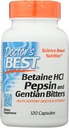 Artsen Best Betaine HCL Pepsin en Gentiaan Bitters, Glutenvrij, 120 capsules (verpakking van 1)