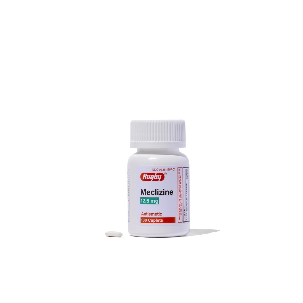 Rugby Meclizine 12,5mg Caplets - Anti-emetische beweging Ziekte Symptoom Relief - 100 Tel.