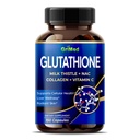 GriMed Glutathion 11,200mg - X10 Power with Milk Thistle, NAC, Collageen, Vitamine C - Cellular Wellness, Radiant Skin - USA Made & Tested (150 Count (Pack of 1))