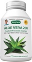 ANDREW LESSMAN Aloë Vera 200-30 Capsules - Biedt 200:1 Ultra-concentrate van Aloë Vera, verzachtende ondersteuning voor maag en spijsverteringssysteem, Geen additieven, kleine gemakkelijk te slikken capsules