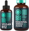 WILD BRANDSTOF Essentiële Aminozuur Supplement en Vegan Vitamine B12 Liquid Energy Bundle