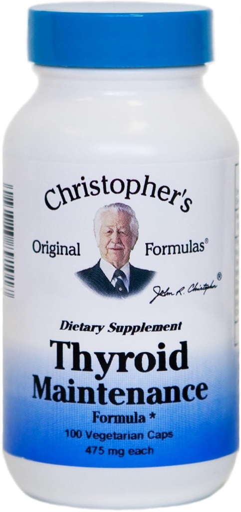Christopher's Originele Formules Schildklier Onderhoud Formula Capsule, 100 Tellen