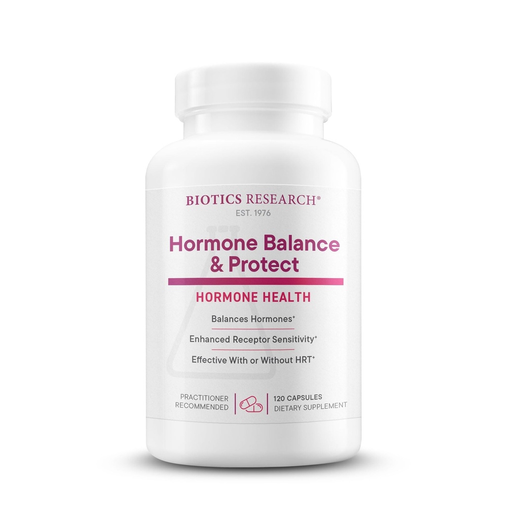 BIOTICS RESEARCH Hormone Balance and Protect by Dr. Lindsey Berkson 120c | Hormone Expert. PABA, Milk Thistle, Broccoli Seed Extract 120 Capsules