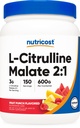 Nutricost L-Citrulline Malate 2:1 (600g) Fruit Punch - Workout Ondersteuning, Spierprestaties, Nitric Oxide Booster - Fitness Supplement Powder, 75 porties