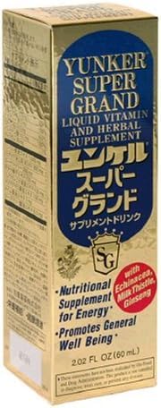 Super Grand, Liquid Vitamin & Herbal Supplement, nergy Herbal Supplements, Herbal Energy Boost, vermindert fysieke vermoeidheid en vermoeidheid, 2,02 Fl oz, Made in Japan