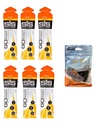 Wetenschap in Sport GO isotone Energie Gels - 6 x 60ml Packs Bundel met elastische No-Tie Schoen Laces. Veganistisch, Lactosevrij, Glutenvrij, Tarwevrij, Nootvrij, Sojavrij (Orange)