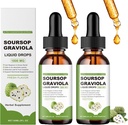 Naturesours Pure Organic Soursop Extract,Soursop Oil Organic for Cancer,Soursop Bitters Liquid,Soursop Graviola Liquid Drops 1800mg, Kruidengoedheid, Natuurlijke Smaak (2)