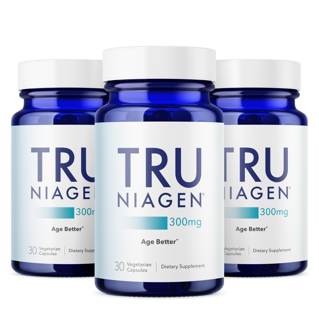TRU NIAGEN Gepatenteerd NAD-supplement voor anti-veroudering en celregeneratie, 300 mg Niagen, 30 porties 