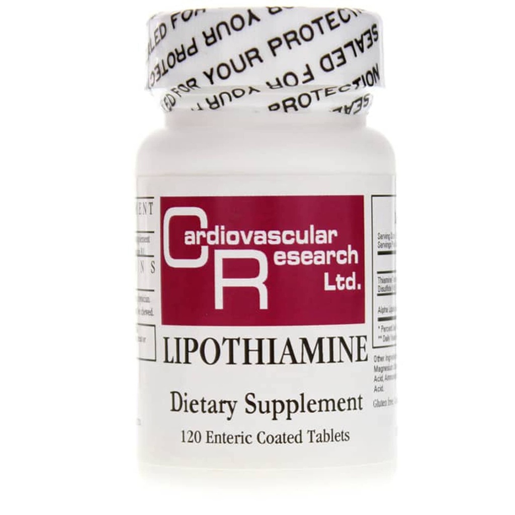Cardiovasculaire Onderzoek Lipothiamine B Supplement 120 Tabletten - Vitamine B1 Nu met Alpha Lipoïnezuur - 1 X 120 Tellen
