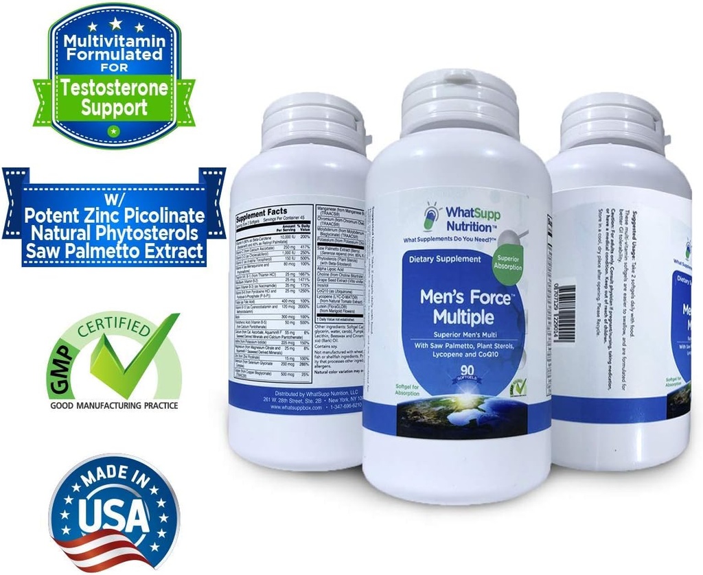 Mannenkracht Multivitamine voor Mannen - Superior Absorptie Formulatie Hoge Potentie Multi 