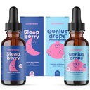 JoySpring SleepBerry Liquid Melatonine en Genius Drops Smartberry Vanille voor kinderen