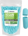 XPRS Nutra Maat 4 Lege Capsules - 1000 Tel Kleine Lege Vegan Capsules - DIY Plantaardige Capsule Vulbare Do-It-Yourself Veggie Pill Caps voor Supplementen (Aqua)