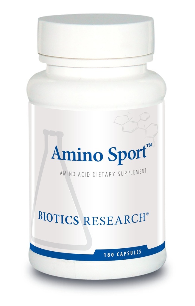 Biotica Onderzoek Amino Sport Breed Spectrum Aminozuren, essentiële aminozuren, BCAA's, Sport herstel, Steun Lean Muscle Mass 180 Capsules