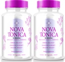 (2 Pack) NovaTonica Capsules, Nova Tonica ter ondersteuning van natuurlijk gezonde en gloeiende huid, extra sterke supplement ter ondersteuning van hydratatie, huid-verbeterende vitamine pillen, Nova Tonic beoordelingen (120 capsules)