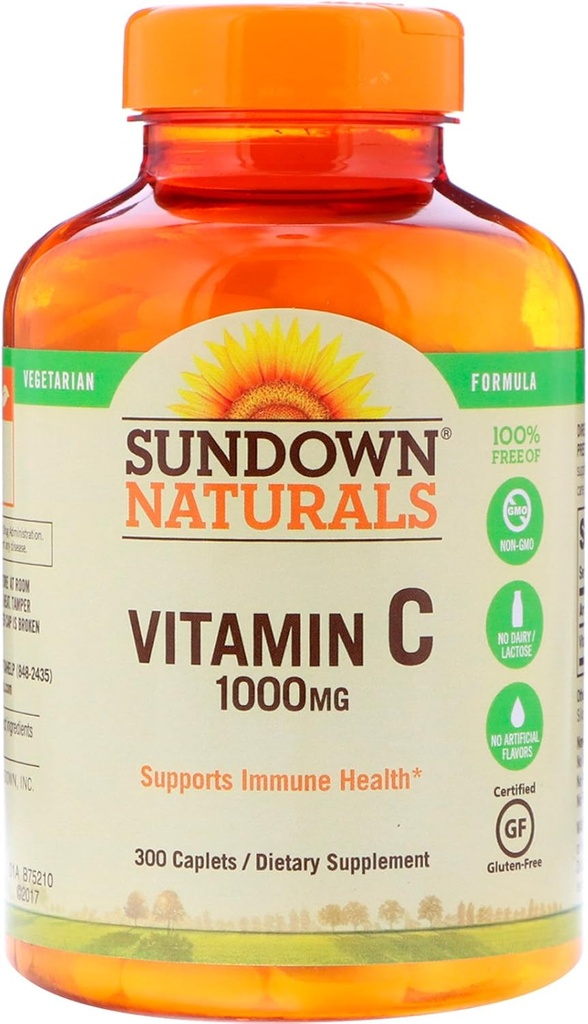 Zonsondergang Vitamine C, 1000 Mg, Hoge Potentie, 300 Telflessen