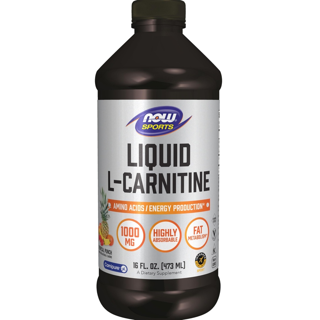 NU Sport Voeding, L-Carnitine Liquid 1000 mg, Zeer Absorbeerbaar, Tropische Punch, 16-Ounce