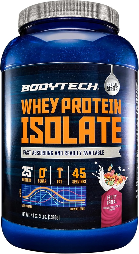 BODYTECH Wei Proteïne Isolaat Poeder - Fruitig Graan (3 lbs./46 Servers)