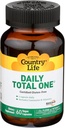 Country Life Daily Total One with Iron - Full Spectrum Digestief Enzyme Blend - 60 Vegetarian Capsules