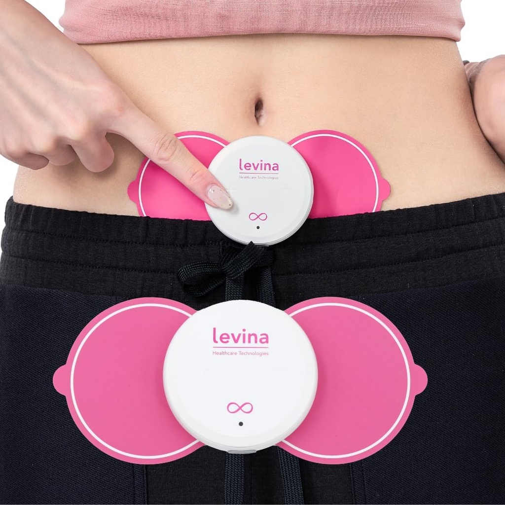Levina Menstrual Periode Relief Apparaat - Draadloze TENS Unit en Biocompatibele Electrode Pads, oplaadbare, magnetische verbinding, Instant Cramp & PMS Relief, en Drug-Free, FSA HSA in aanmerking komende (RS-38)