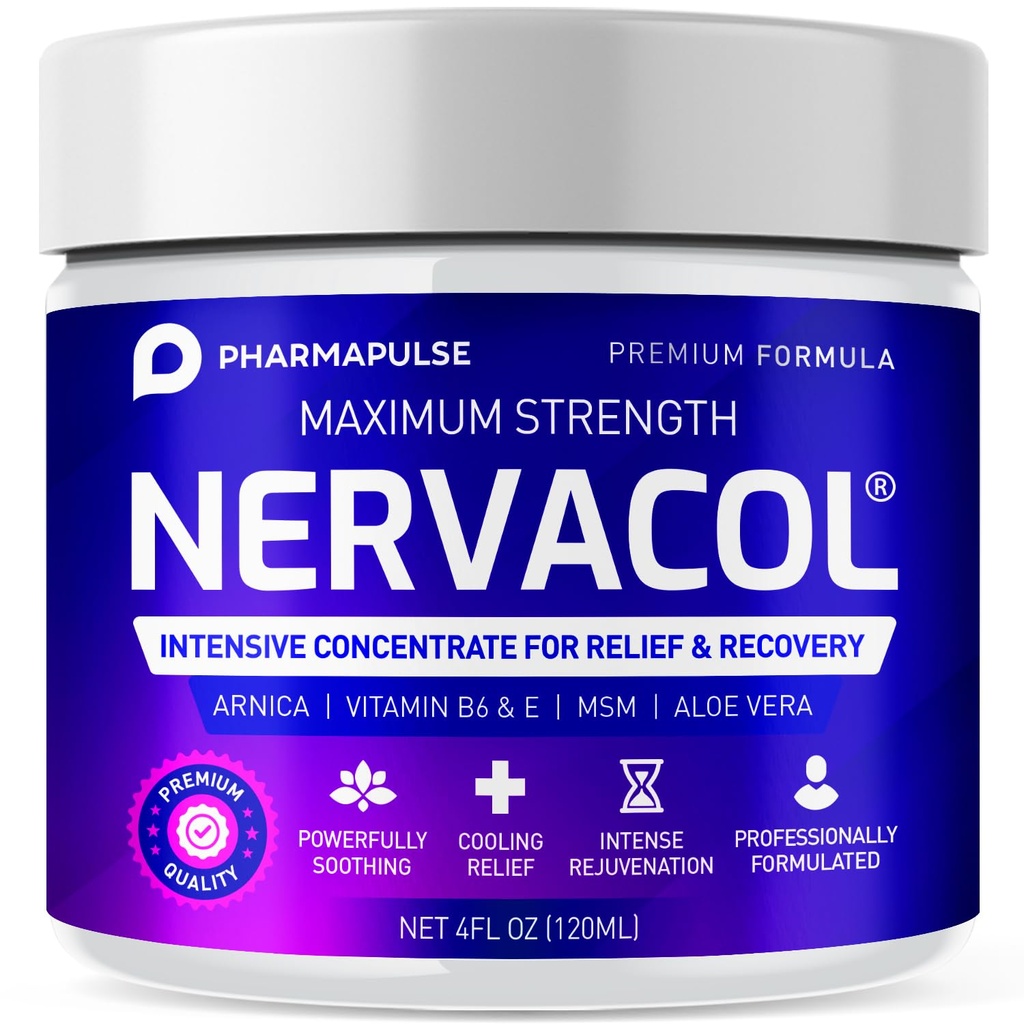 Pharmapulse Neuropathy Zenuwtherapie & Relief Cream - Maximale sterkte Relief Cream voor voet, handen, benen, tenen Inclusief Alpha Lipoic Acid, Arnica, Vitamine B6, Aloë Vera, MSM - Effectieve kalmerende 4oz
