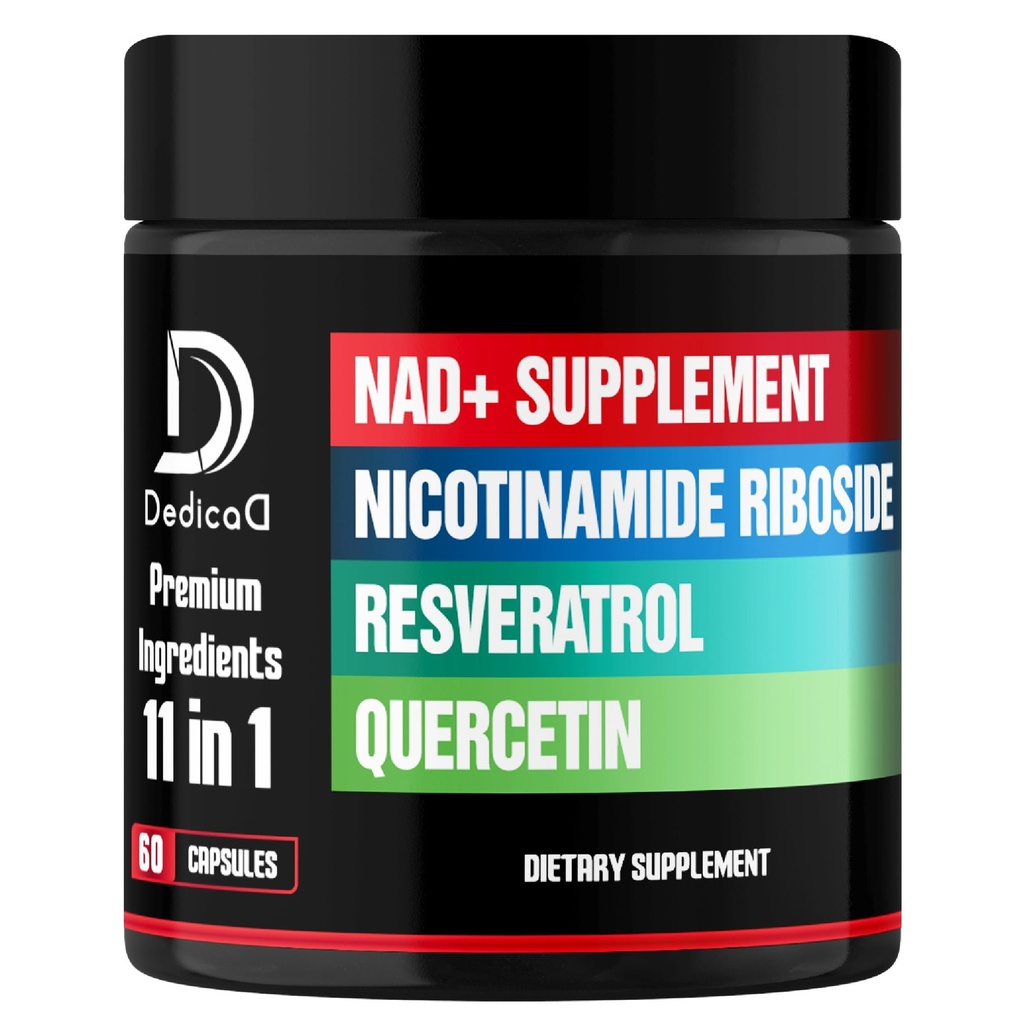11in1 NAD supplement met Nicotinamide Riboside, Quercetin, Resveratrol en 8 Meer - 2 maand levering