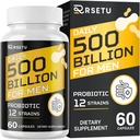 Probiotica voor mannen, 500 miljard CFU & 12 strains Mens Probiotic with Turmeric Cranberry, Goji, Gut Health for Men, for Digestive Health, Gut, Bloating & Gas, Immune, Energy Support, 30-dagen levering