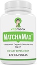 MATCHAMAXTM Biologische Japanse Matcha Capsules - Pure Biologische Matcha Groene Theepillen voor Gladde Zen-Like Energie en Natuurlijke Mood Boost - Vegan Matcha Supplement verpakt met Antioxidanten - 120ct