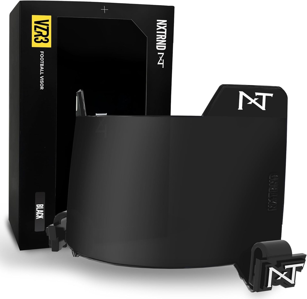 Nxtrnd VZR3 Voetbal Visor, gebogen lens technologie, past volwassen en jeugd voetbal Helmen