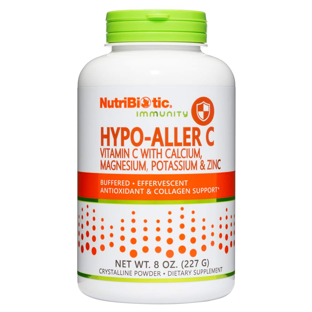 Nutri Biotic Hypo-Aller C Poeder Vitamine C en Mineralen voor Antioxidant & Collageen Ondersteuning 