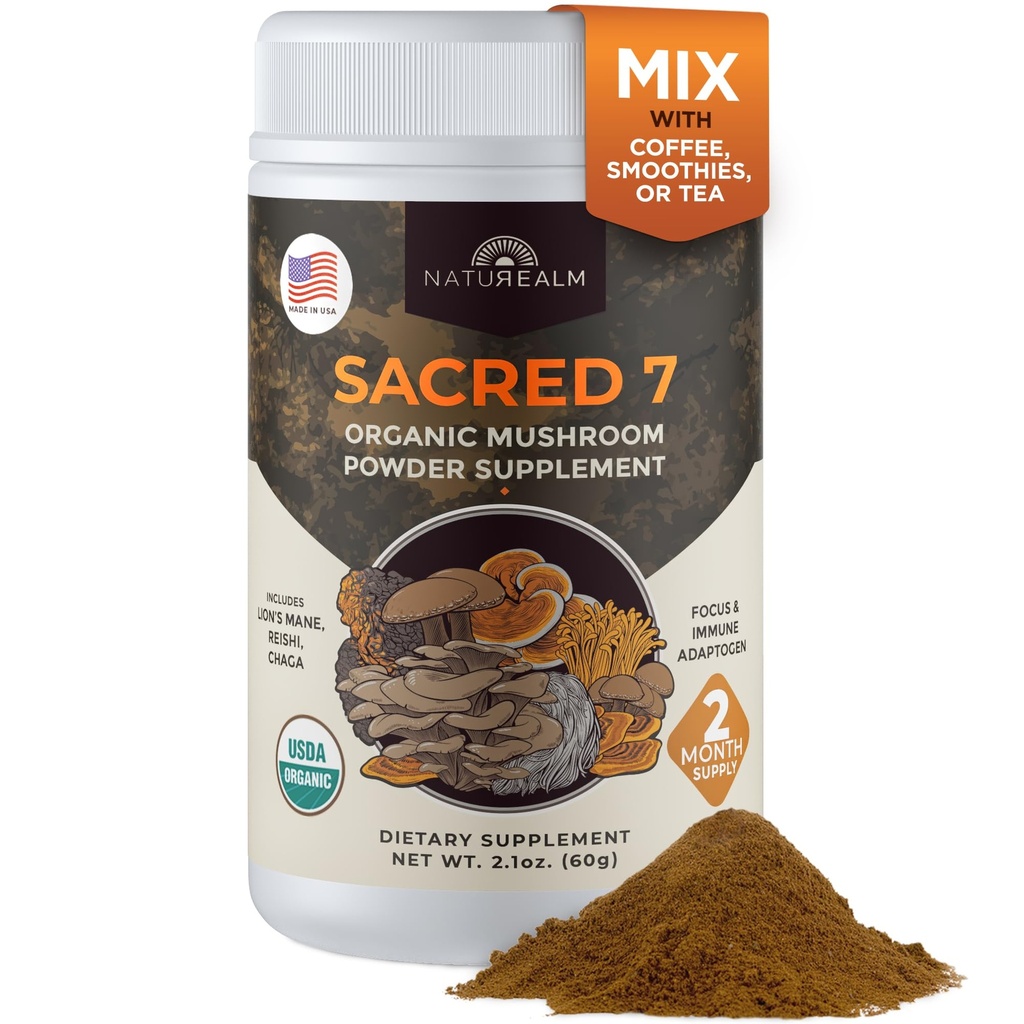 Naturealm Sacred 7 Biologische Paddestoel Supplement 