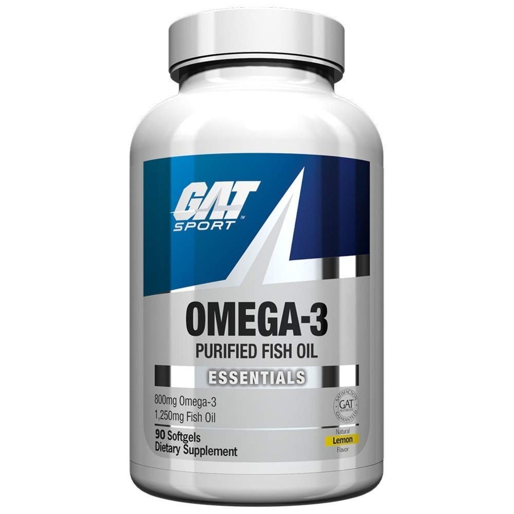 GAT SPORT Omega-3 Visolie, Hoge Potentie EPA, DHA, Hersenen, GLP1 Ondersteuning, 90 Softgels