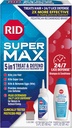RID Super Max Lice Treatment Kit, doodt Lice & Super Lice & Eggs + 24/7 Lice Defense, Pesticide Free, 3.4 FL OZ Solution + 6.8 FL OZ Daily Defense Shampoo & Conditioner + Nit Removal Comb