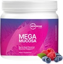 Microbiome Labs MegaMucosa Gut Health Powder - Digestief supplement met volledige mucosale ondersteuning voor gezonde darm en immuunfunctie - Dairy-Free Immunoglobulinen & Aminozuren - Berry Acai (5.5 oz)