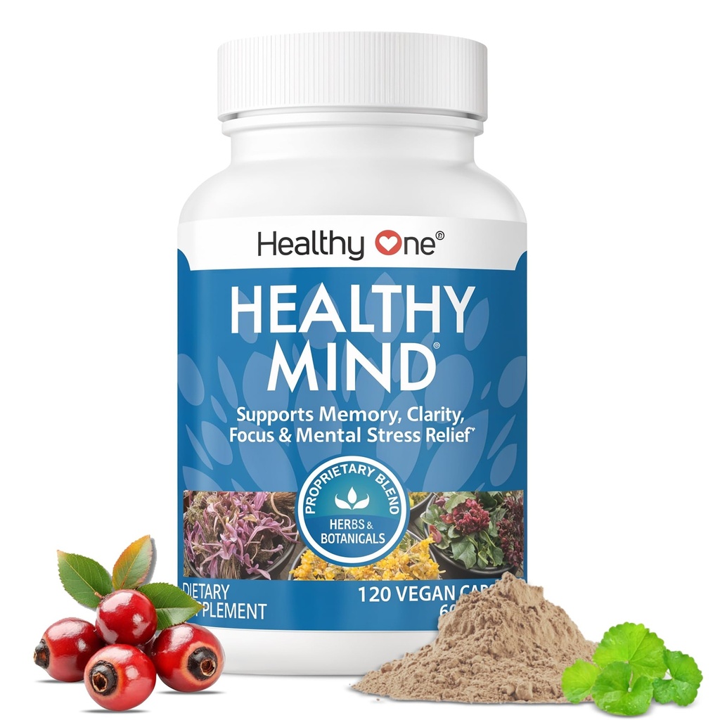 Gezonde geest - Veilig voor tieners - Hersen mist - Cognitieve functie - Concentratie - Focus - Neural Optimization - Mood - Ginkgo Biloba - Ginseng - Rhodiola - Bacopa - Gotu Kola - Groene thee - 120 Tel.