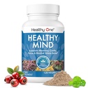 Gezonde geest - Veilig voor tieners - Hersen mist - Cognitieve functie - Concentratie - Focus - Neural Optimization - Mood - Ginkgo Biloba - Ginseng - Rhodiola - Bacopa - Gotu Kola - Groene thee - 120 Tel.